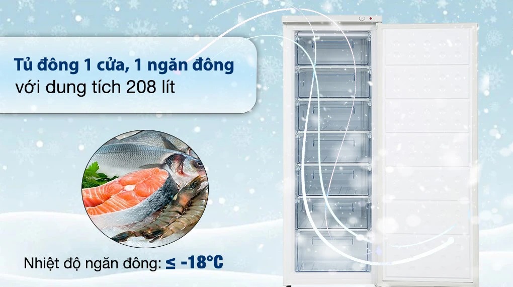 Tủ bảo quản Hòa Phát dạng đứng 208 lít HPF-UAH6208